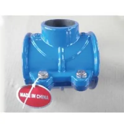 Ductile iron saddle para sa PVC/PE pipe