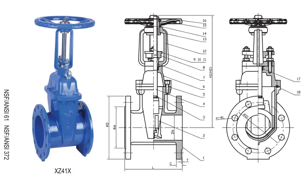 Flanged Resilient OS&Y Gate Valve